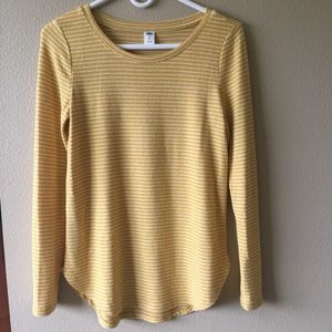 Old Navy striped yellow sweater